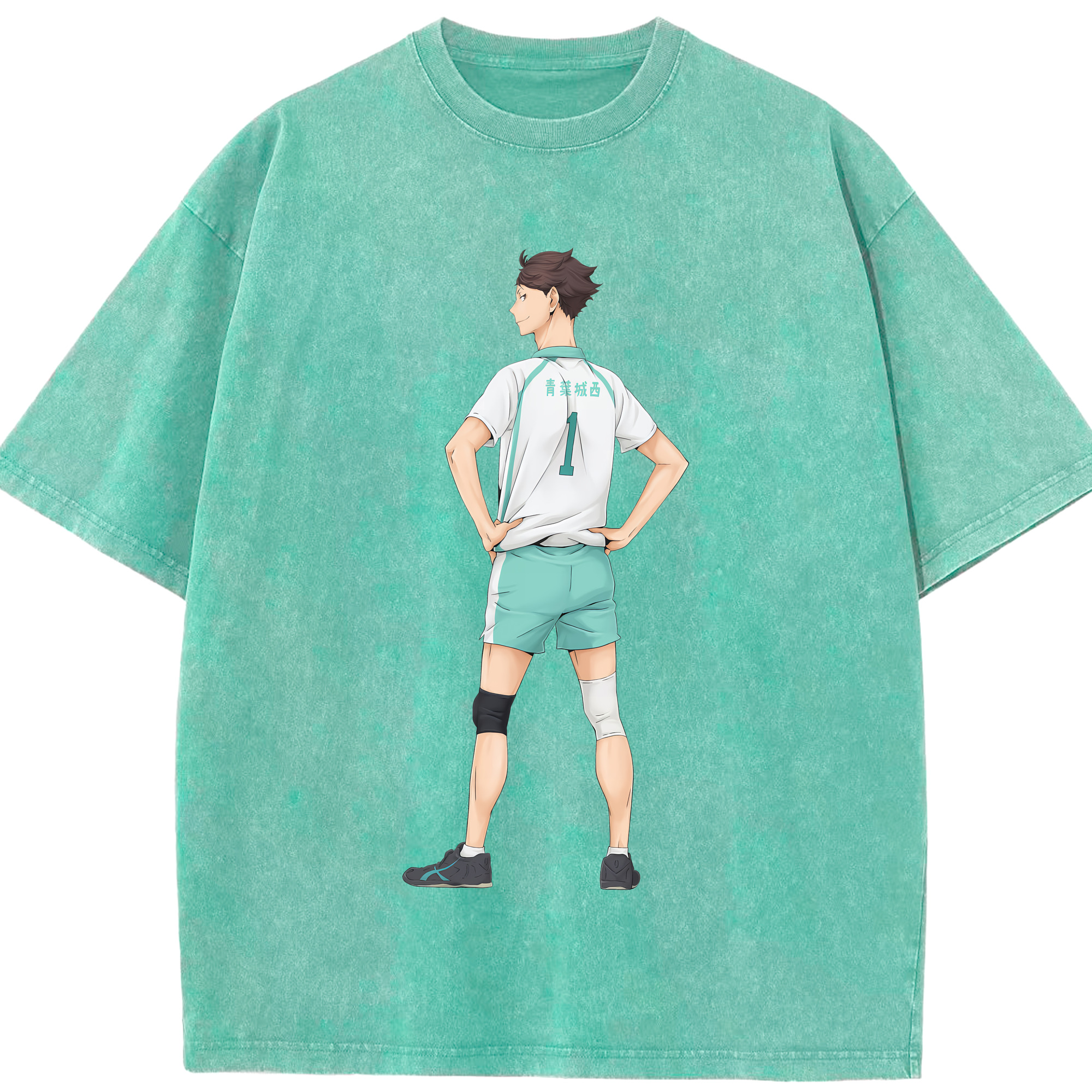 （画像用） ハイキュー!! Haikyu!! 綿100% ヴィンテージ風 半袖Tシャツ（フロントプリント）